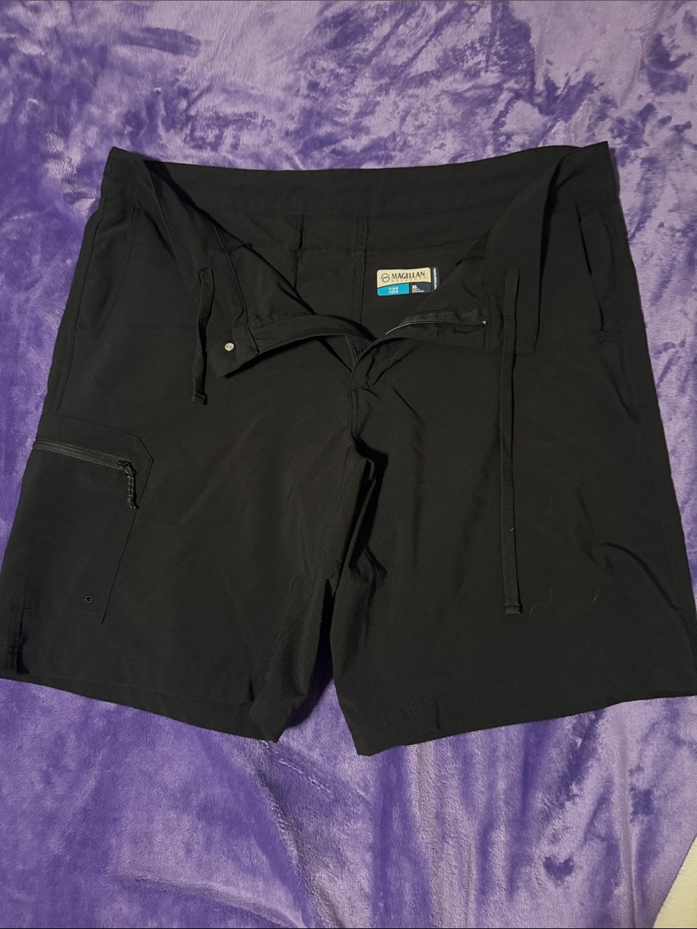 Magellan Men’s Black Cargo Performance Shorts
